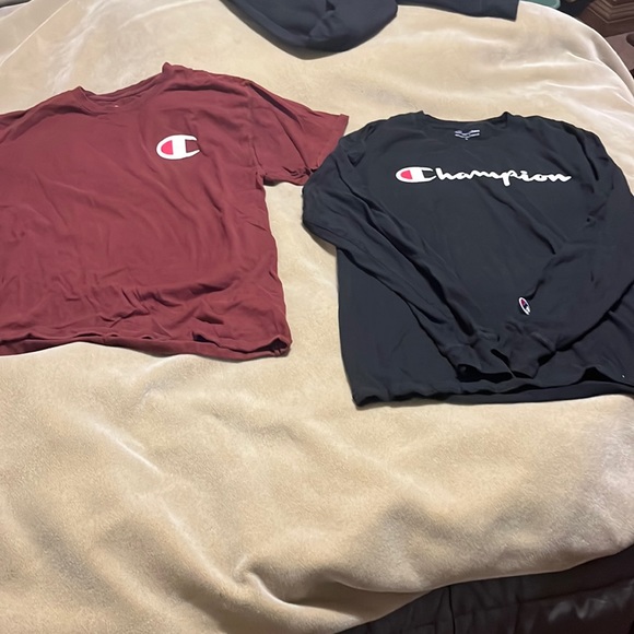 Champion Men’s T-Shirts. Size M. One Short Sleeves and One long Sleeves. - Picture 1 of 14